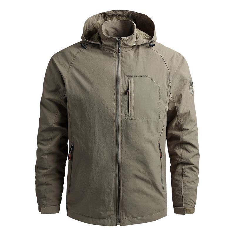 Men's Tactical-Urban Transitional Jacket with Hood, Mesh Lining and Concealed Zipper Pockets Shop Velvia