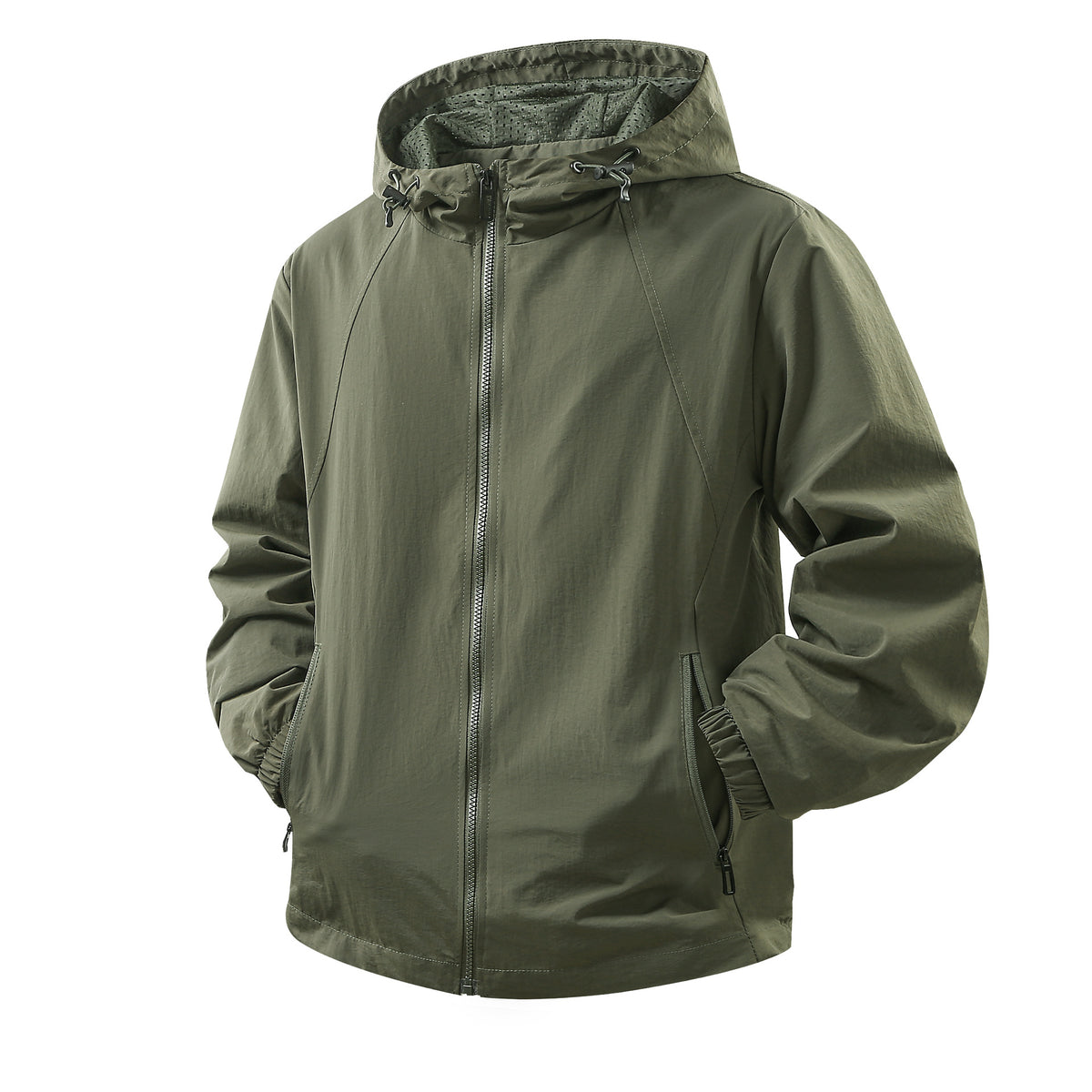 Men's Lightweight Breathable Hooded Windbreaker with Mesh Lining and Zipper Pockets Shop Velvia