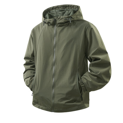 Men's Lightweight Breathable Hooded Windbreaker with Mesh Lining and Zipper Pockets Shop Velvia