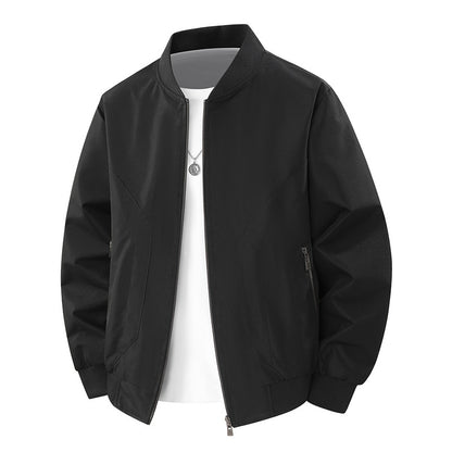 Men's Lightweight Windproof Bomber Jacket with Ribbed Cuffs and Zipper Pockets Shop Velvia