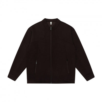 Unisex Minimalistic Oversized Zip Jacket with Stand Collar and Concealed Zipper Pockets Shop Velvia