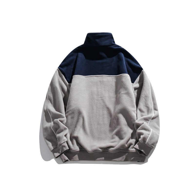 Unisex Oversize-Fleece-Halfzip-Pullover with high collar and raglan sleeves Shop Velvia