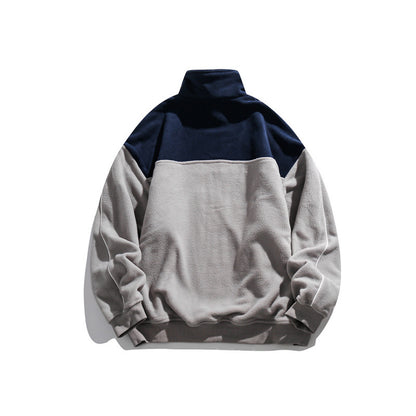 Unisex Oversize-Fleece-Halfzip-Pullover with high collar and raglan sleeves Shop Velvia
