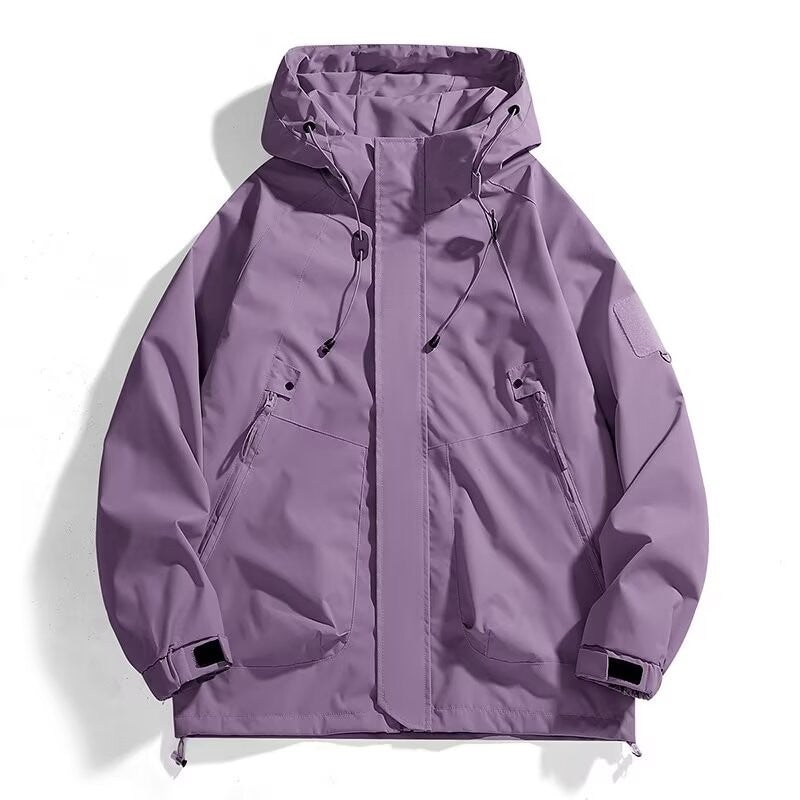Men's Urban Utility Softshell Parka with Drawstring, Velcro Sleeves and Concealed Zippers Shop Velvia