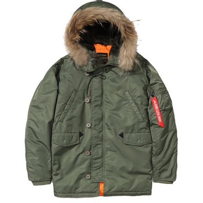 Men's Heavy Thermal Parka in Expedition Style with Faux Fur Hood and Multi-Pockets Shop Velvia