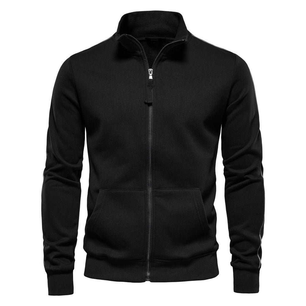 Men's sweatshirt jacket with high collar and full zip Shop Velvia