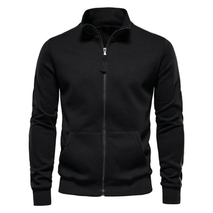 Men's sweatshirt jacket with high collar and full zip Shop Velvia