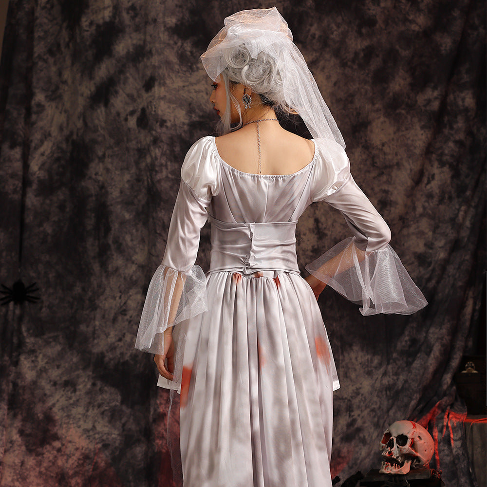 Men's Creepy Ghost Costume with Stylish Hat and Torn Details Shop Velvia