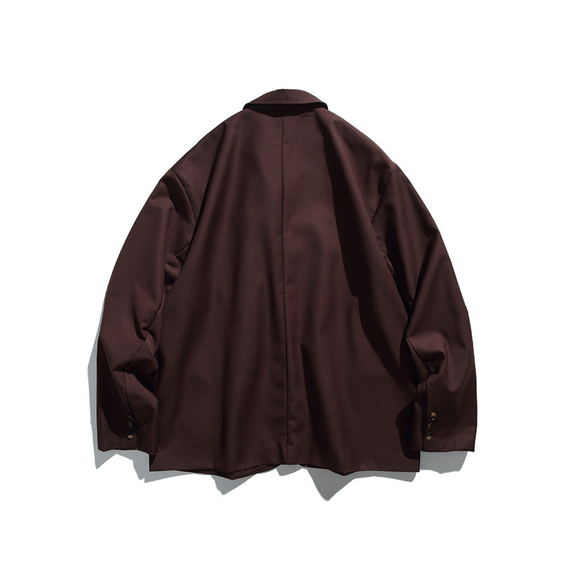 Men's Oversize Blazer in Boxy Cut with Flap Pockets and Light Padding Shop Velvia