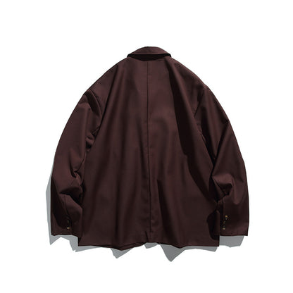 Men's Oversize Blazer in Boxy Cut with Flap Pockets and Light Padding Shop Velvia