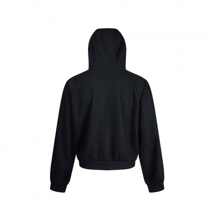 Unisex Short Hoodie Zip Pullover made of French Terry with Raglan Sleeves and Hidden Side Pockets Shop Velvia