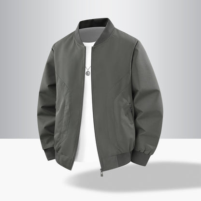 Men's Lightweight Windproof Bomber Jacket with Ribbed Cuffs and Zipper Pockets Shop Velvia