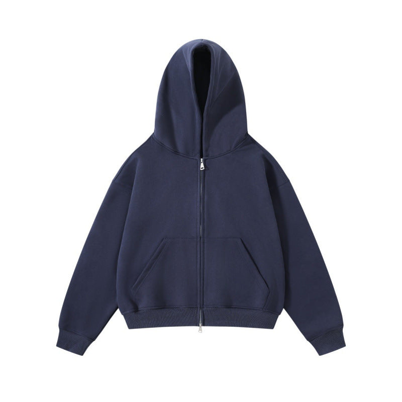 Unisex Oversize Hoodie with full zip and kangaroo pockets made of cotton fleece Shop Velvia