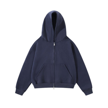 Unisex Oversize Hoodie with full zip and kangaroo pockets made of cotton fleece Shop Velvia