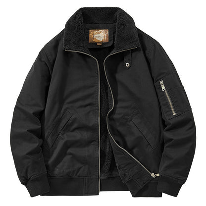 Men's teddy-lined pilot bomber jacket with sherpa lining and arm pocket Shop Velvia