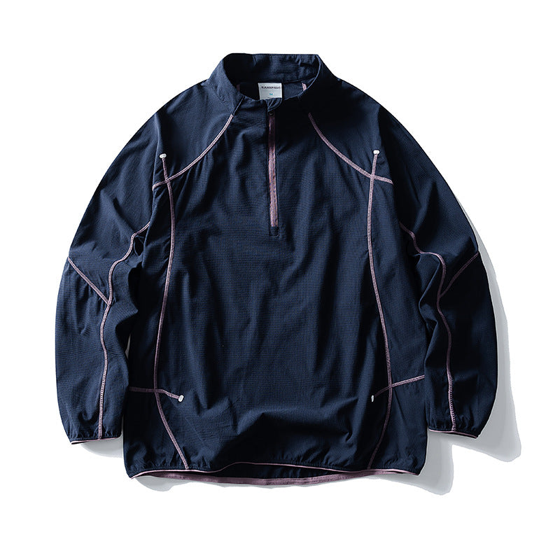 Unisex Lightweight Tech Half-Zip Pullover with Raglan Sleeves Shop Velvia