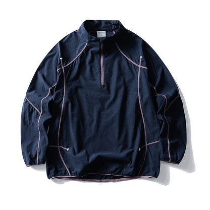 Unisex Lightweight Tech Half-Zip Pullover with Raglan Sleeves Shop Velvia