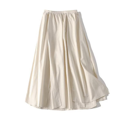 Women's maxi skirt with elastic waistband, wide tiers and side slits Shop Velvia