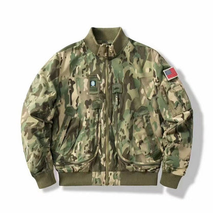 Men's bomber jacket pilot style lightly padded with two-way zipper and arm pocket Shop Velvia