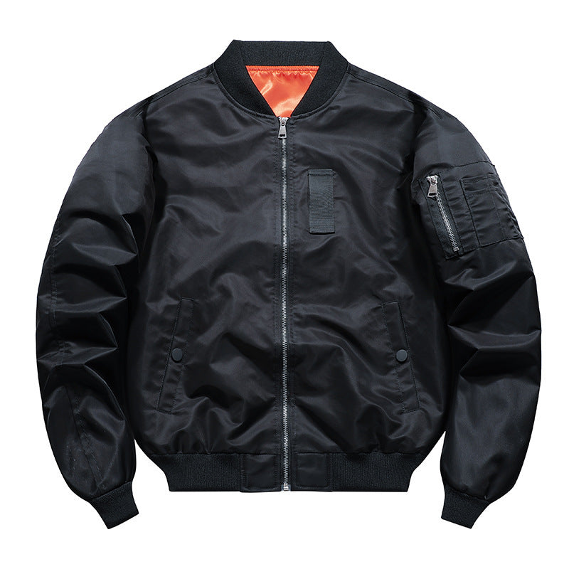 Men's Lightweight Flight Bomber Jacket with Water-Repellent Shell and Contrast Lining Shop Velvia