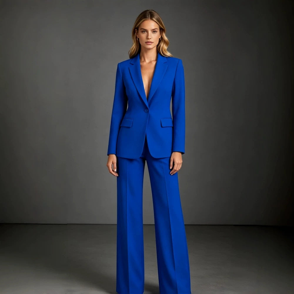 Women Elegant Suit with Wide Leg