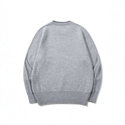 Unisex Soft Mélange Crew Neck Sweater made of Organic Cotton Blend with Boxy Fit and Wide Ribbed Cuffs Shop Velvia