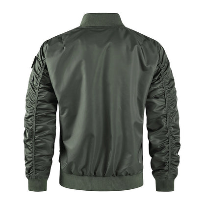 Men's bomber jacket pilot style lightly padded with two-way zipper and arm pocket Shop Velvia