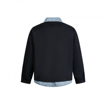 Men's layering jacket with suede look and integrated denim lining Shop Velvia