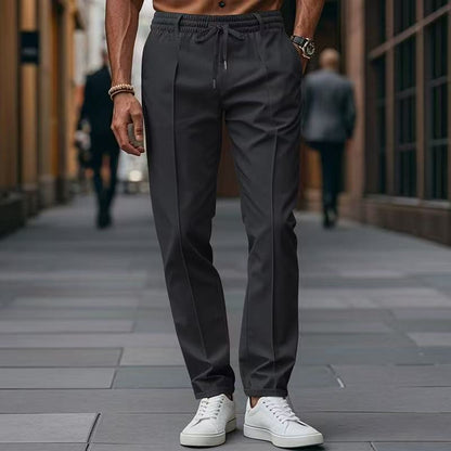 Men's elegant leisure pants with elastic waistband and side pockets Shop Velvia