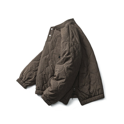 Unisex Padded Oversized Anorak Pullover with Half Snap Placket, Raglan Sleeves, and Drawstring Hem Shop Velvia