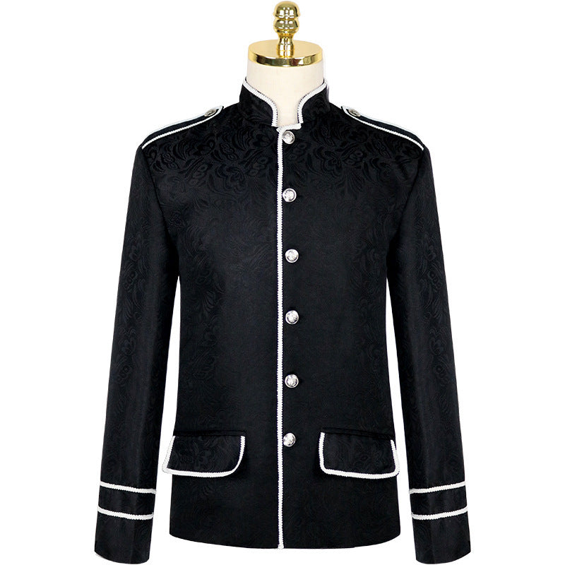 Men's longer coat with double-layer shoulder cape, concealed zipper inner lining and adjustable cuffs Shop Velvia