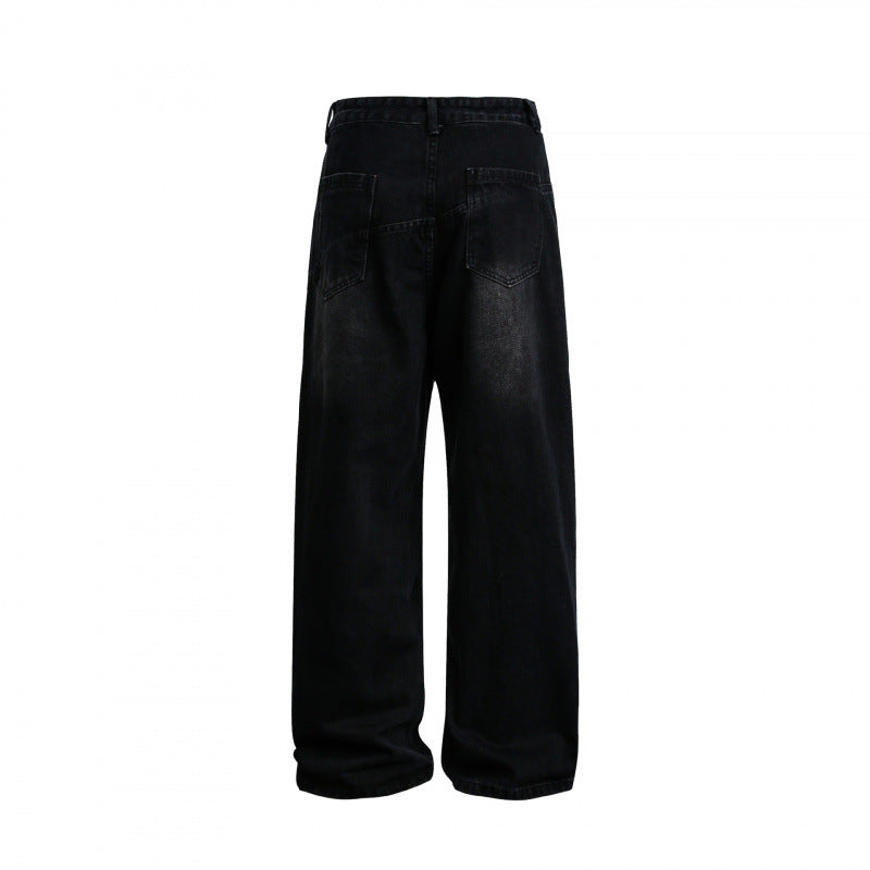 Women's Wide High-Waist Denim Pants with Curved Front Pockets Shop Velvia