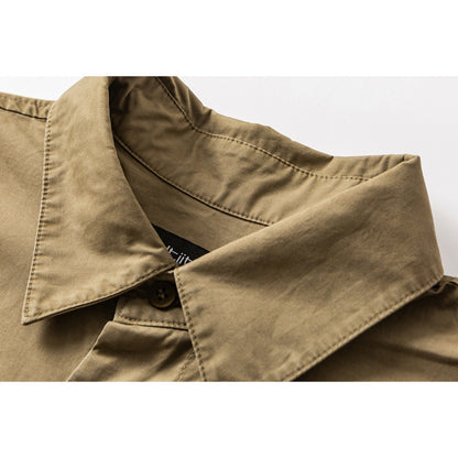 Men's Loose Oversized Shirt made of Cotton Twill with Spread Collar and Relaxed Fit Shop Velvia