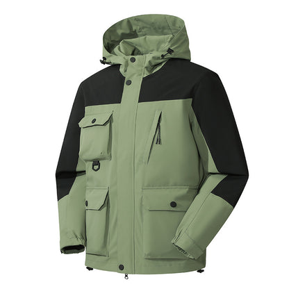 Men's Technical Utility Field Jacket with Hood, Multiple Pockets and Wind-Resistant Shell Shop Velvia