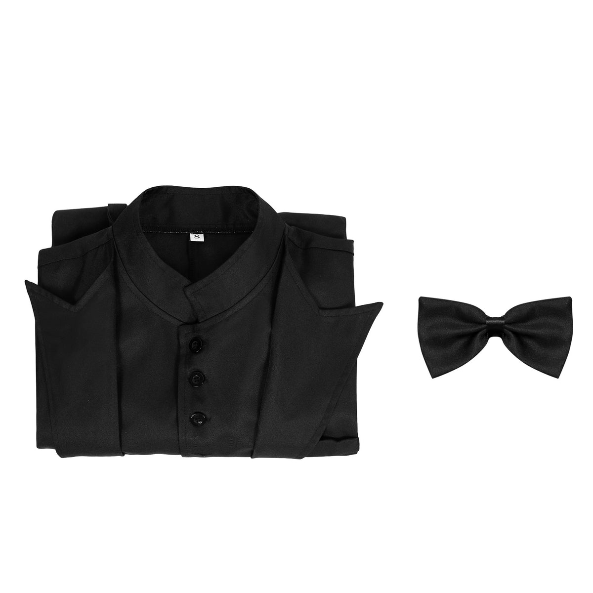 Men's formal tuxedo shirt with concealed button placket, stand-up collar and matching bow tie Shop Velvia