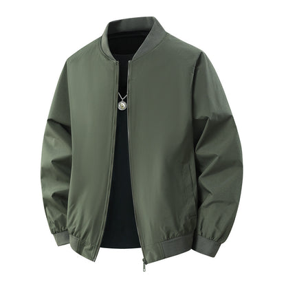 Men's lightweight urban military bomber jacket with elastic waistband, zipper, and side pockets Shop Velvia