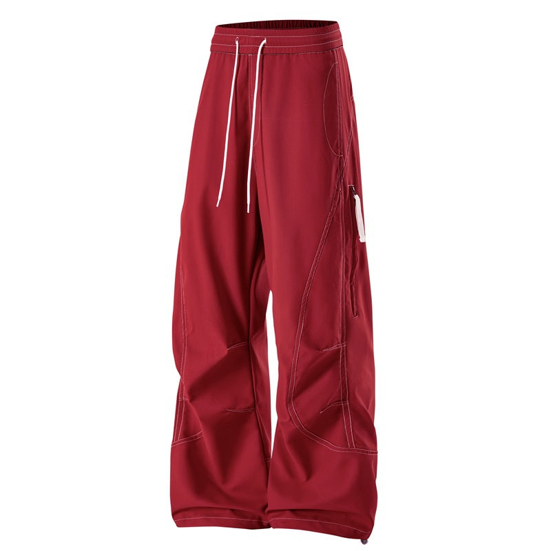 Men's Baggy Cargo Pants with Elastic Waistband, Multifunctional Pockets, and Adjustable Hem Shop Velvia