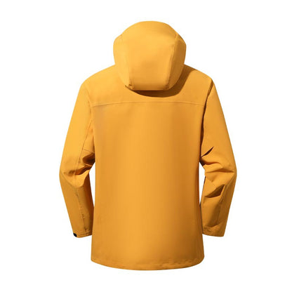 Men's water- and windproof softshell outdoor jacket with adjustable hood Shop Velvia