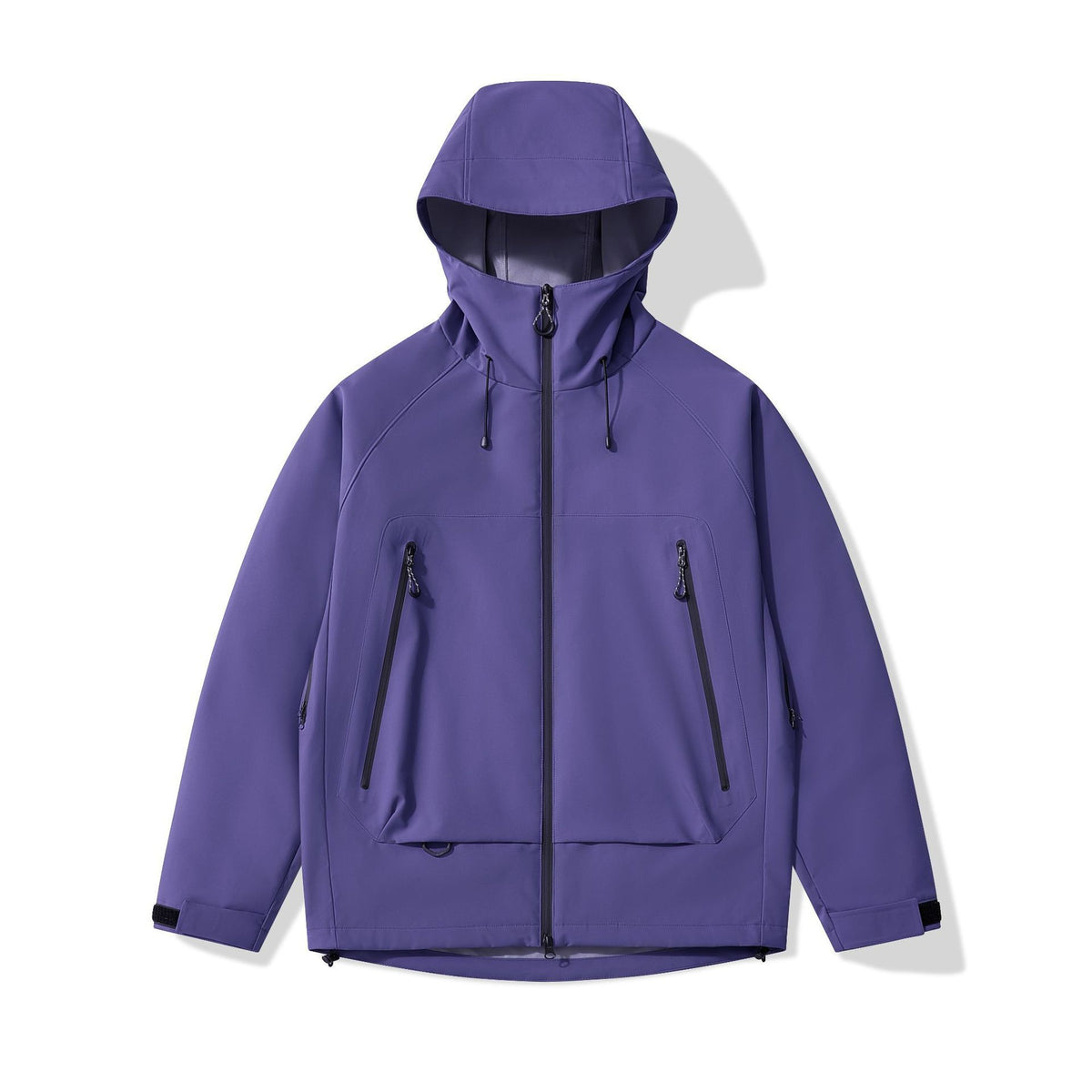 Men's technical insulating softshell jacket with hood and fleece inner collar Shop Velvia