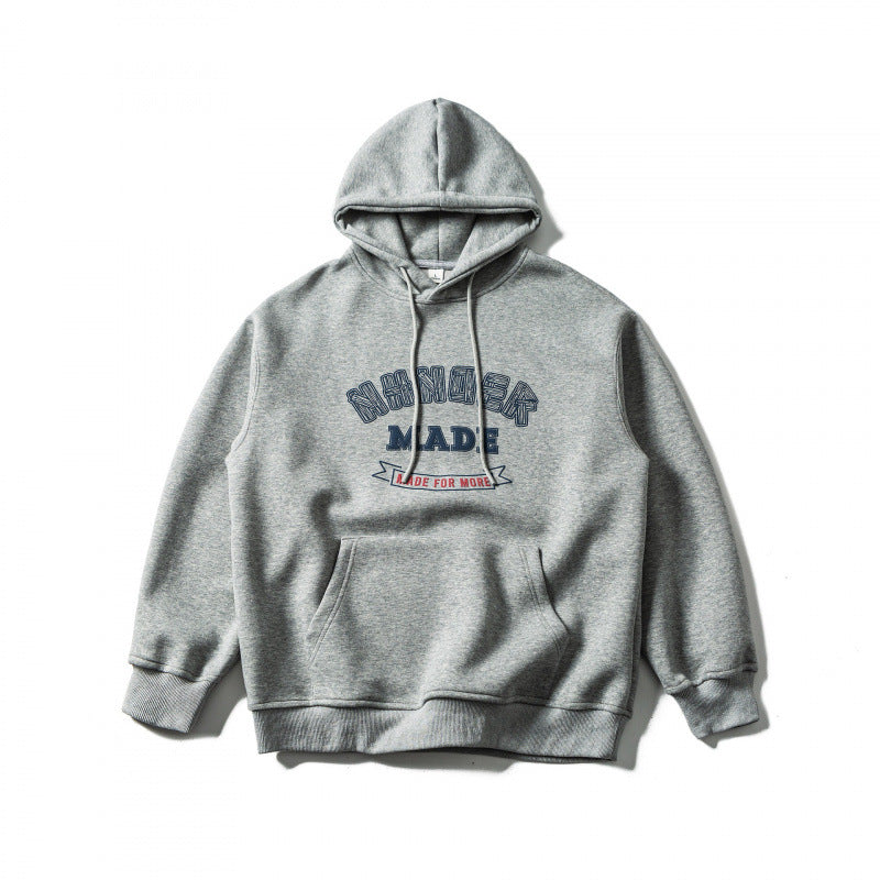 Unisex Oversized Hoodie with Kangaroo Pocket and Logo Print Shop Velvia
