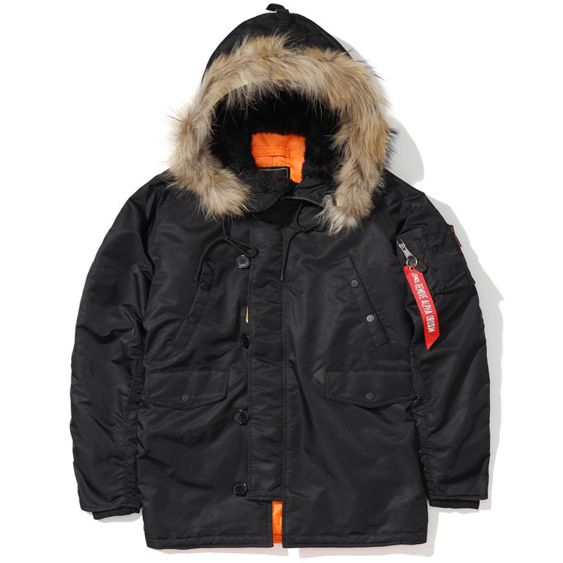 Men's Heavy Thermal Parka in Expedition Style with Faux Fur Hood and Multi-Pockets Shop Velvia