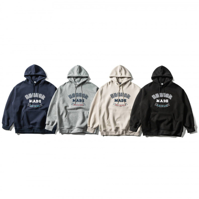 Unisex Oversized Hoodie with Kangaroo Pocket and Logo Print Shop Velvia