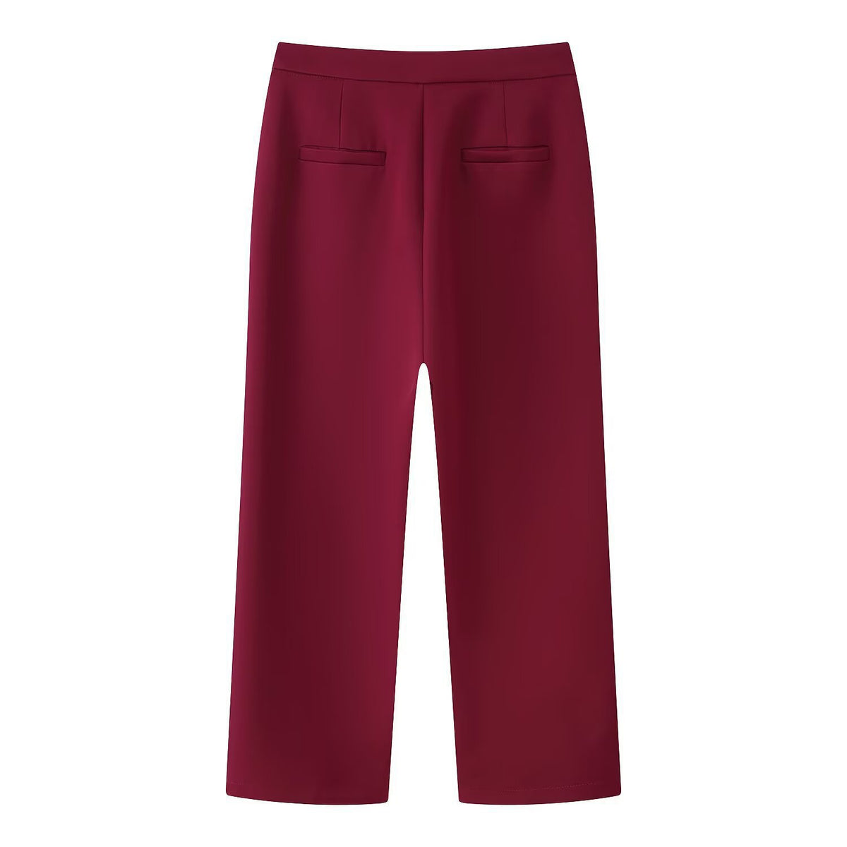 Women Elegant Two-Piece Blazer and Wide Leg Trousers Ensemble with Feather Trim on Sleeves Shop Velvia