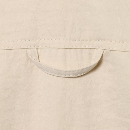 Women's Oversize Field Jacket in Boxy Cut with Four Flap Pockets and Concealed Snap Placket Shop Velvia