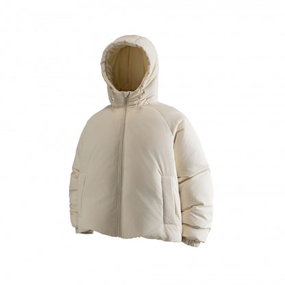 Women's Lightweight Boxy Quilted Hoodie Jacket with Drawstring, Concealed Zipper and Elastic Cuffs Shop Velvia