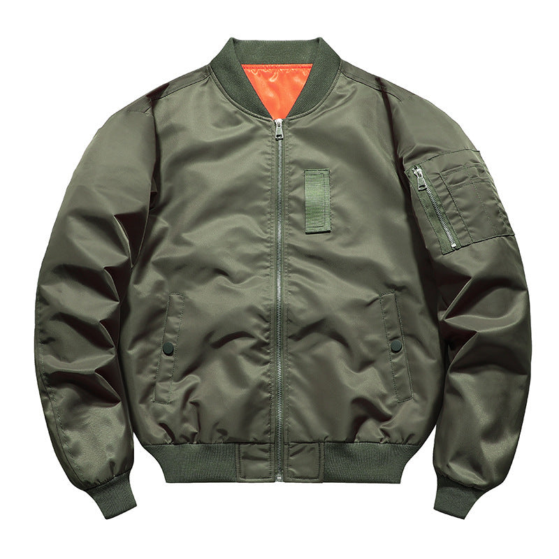 Men's Lightweight Flight Bomber Jacket with Water-Repellent Shell and Contrast Lining Shop Velvia