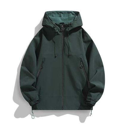 Men's Technical Wind and Water Repellent Hooded Jacket with Adjustable Hem Shop Velvia