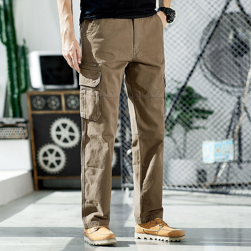 Men's robustly cut cargo pants with reinforced knees and multiple pockets Shop Velvia
