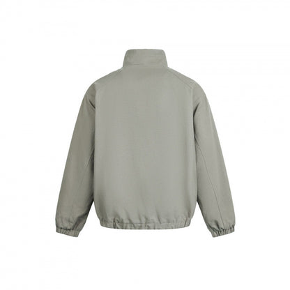 Women's lightweight bomber jacket made of cotton blend with stand-up collar, pearl cord, and mystical print Shop Velvia