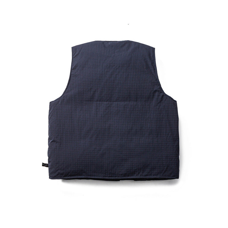 Unisex Padded Quilted Vest with Asymmetrical Front and Minimalist Silhouette Shop Velvia